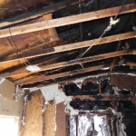 Fire Damage to the Roof of a Home